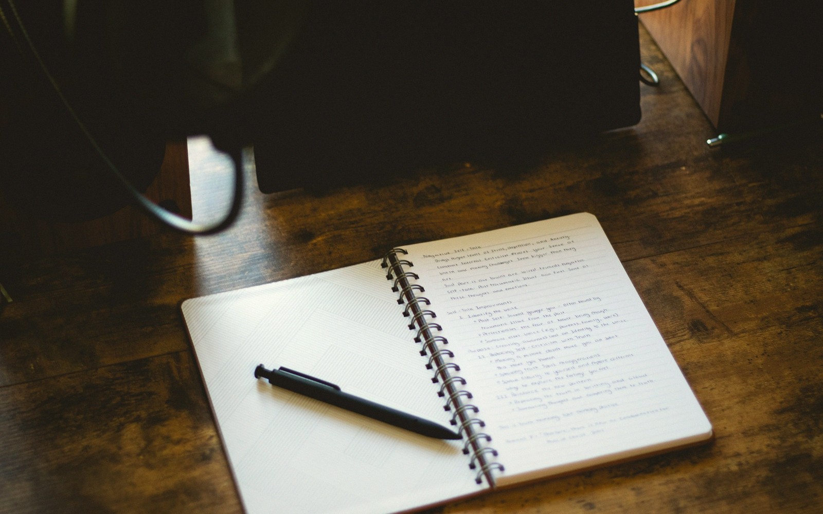 A manuscript on a desk